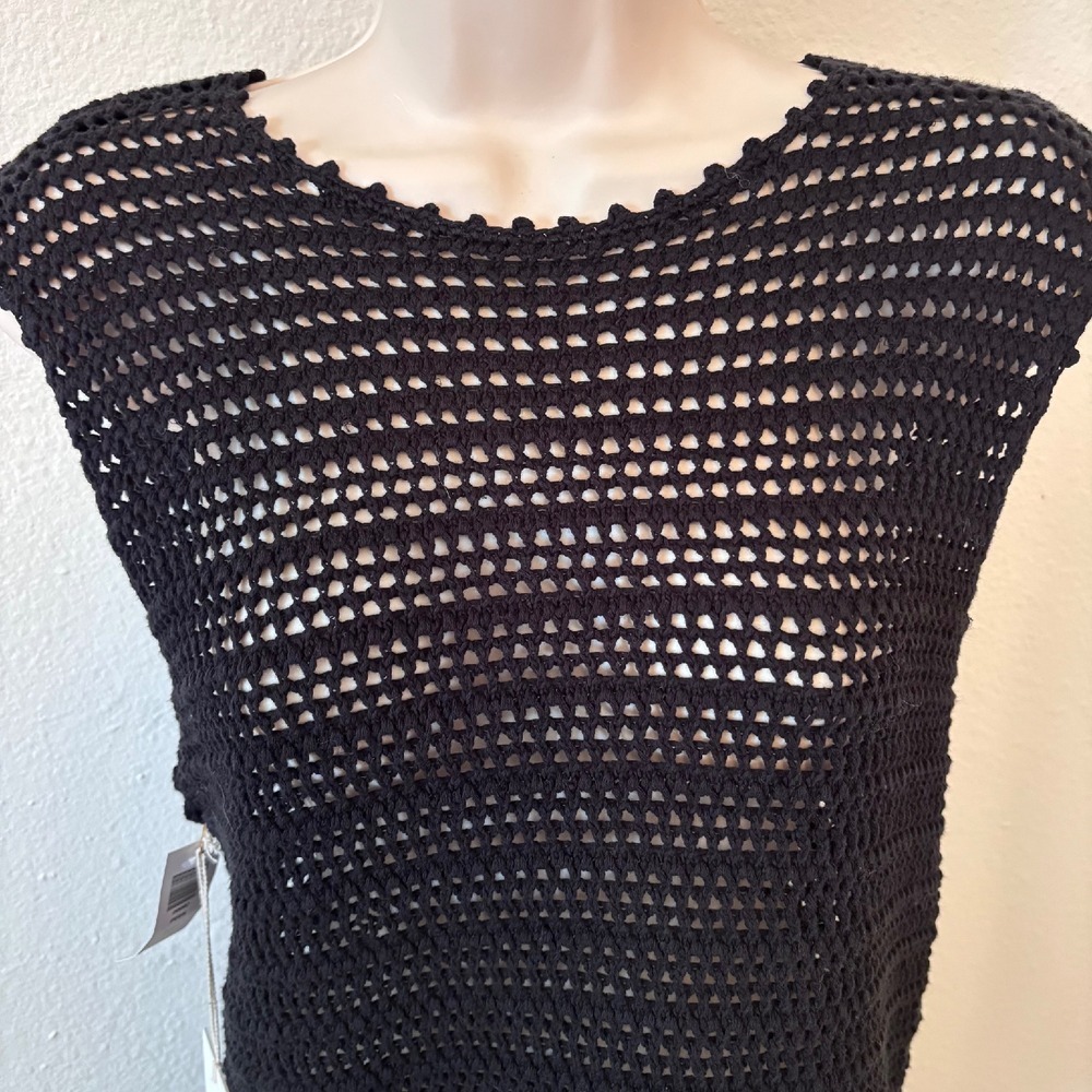 NWT Wilfred Aritzia Crochet Knit Sleeveless Pullover Top Tank Vest Sz XS